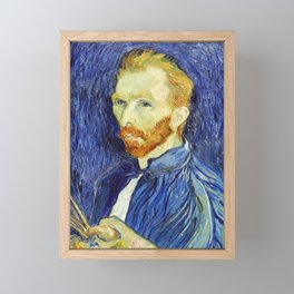 Self-Portrait (1889), Vincent Van Gogh Framed Mini Art Print