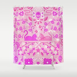 Kitten Lovers – Pink Ombré Shower Curtain