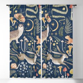 Enchanted Magical Midnight Forest Blackout Curtain