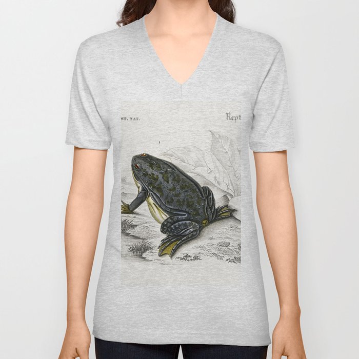 Shrinking Frog V Neck T Shirt
