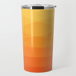 Orange and yellow ombre polygonal geometric pattern Travel Mug