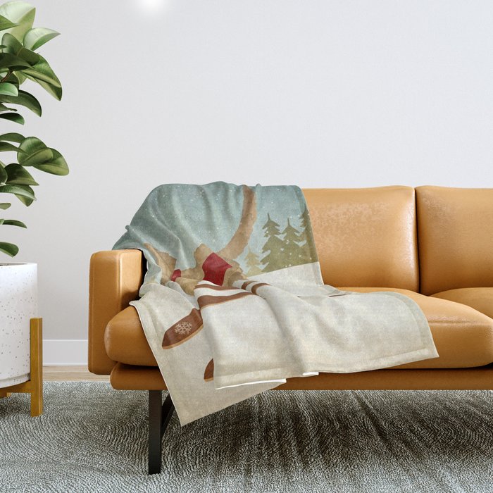 Doodle Schnoodle Whoodle Labradoodle Goldendoodle Ski Dog Throw Blanket by GrumpyBuffalo Society6