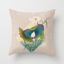 lotursflowers C : Minhwa-Korean traditional/folk art Throw Pillow