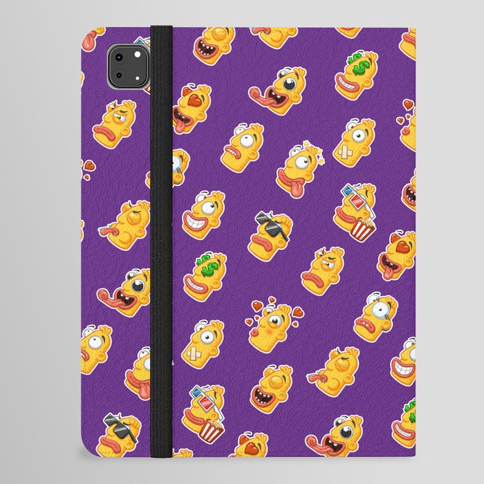 Cheerful head purple iPad Folio Case