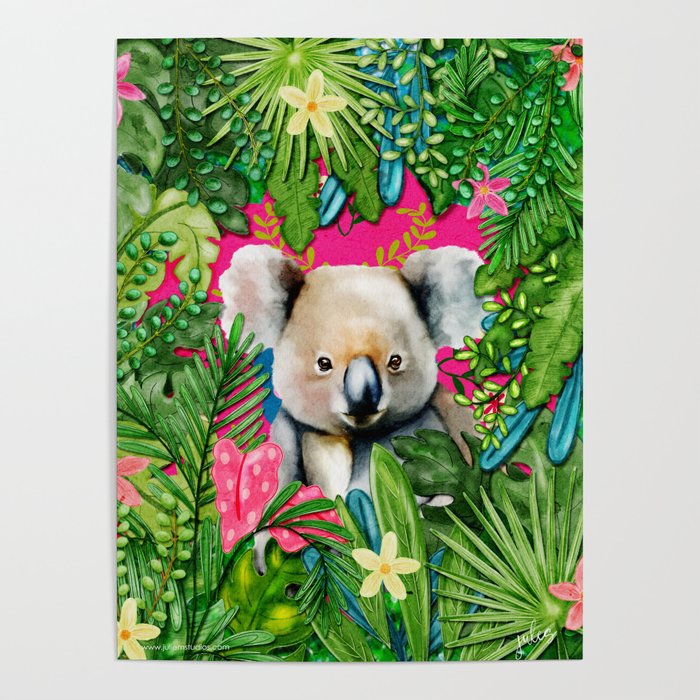 Koala in the Jungle Poster