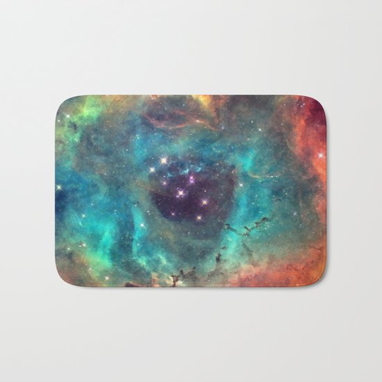 Colorful Nebula Galaxy Bath Mat