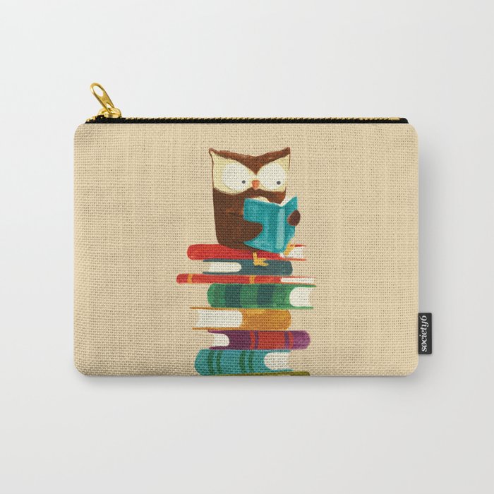 Owl Reading Rainbow Carry-All Pouch
