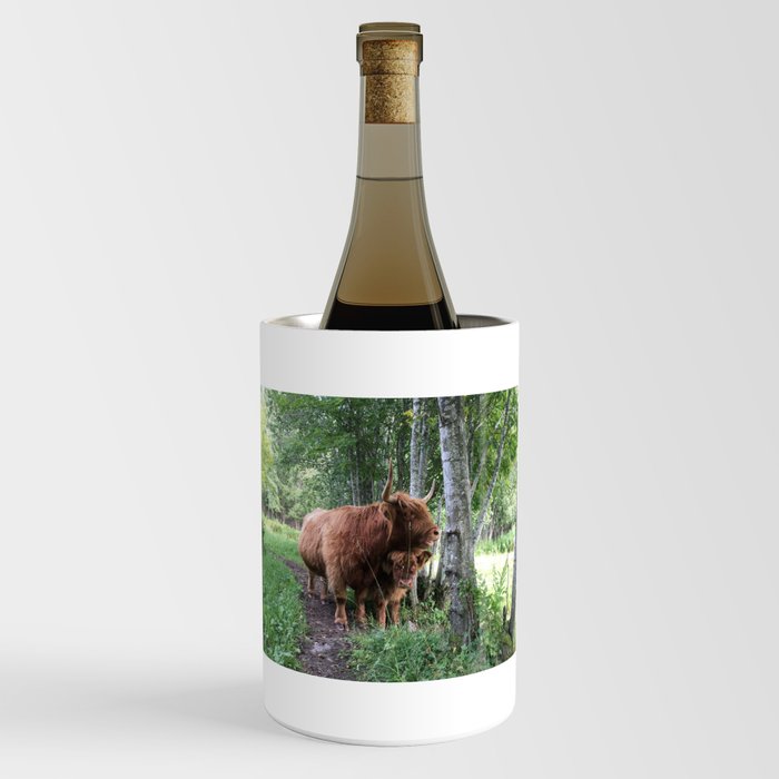 Fluffy Highland Cattle Cow 1186 Wine Chiller