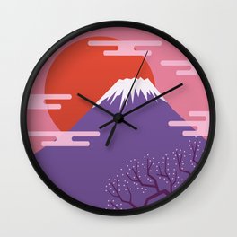 Mountain. Japan. Wall Clock