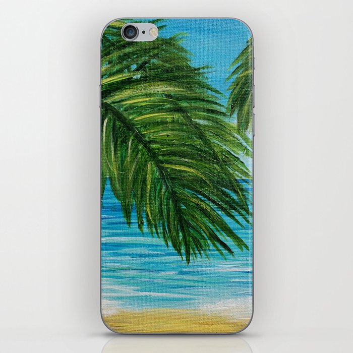 Acrylic Palm Trees and Ocean Shore iPhone Skin