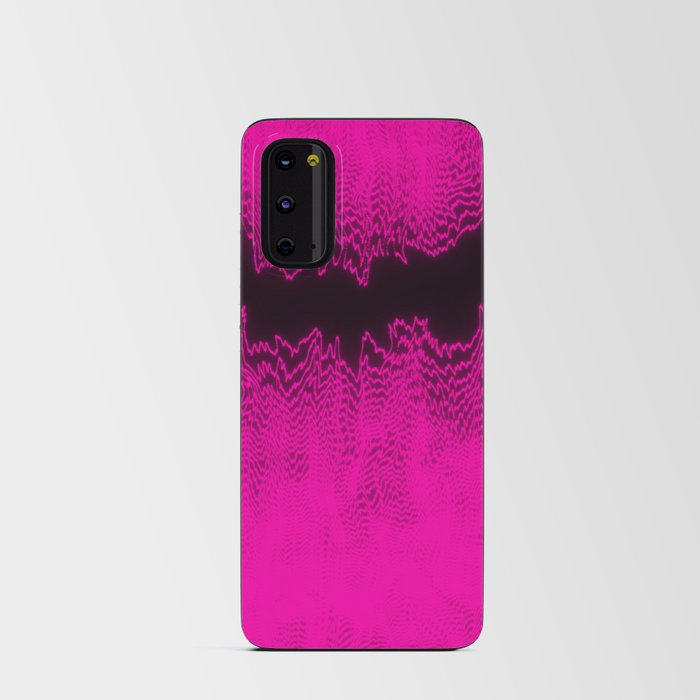 Pink Glitch Distortion Android Card Case