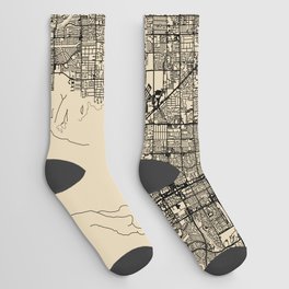 Sunrise Manor City Map - USA Vintage Map Socks