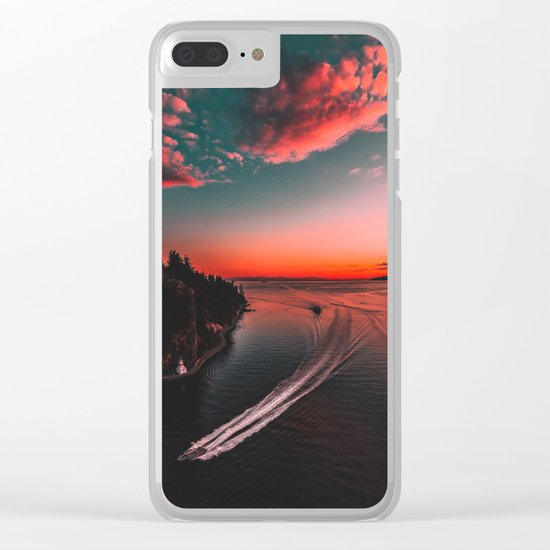 Canadian sunset #buyart #society6 Clear iPhone Case