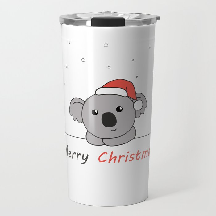 Koala Christmas Snow Winter Animals Koalas Travel Mug