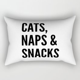 Cats, Naps & Snacks Rectangular Pillow