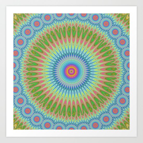 Starry mandala Art Print