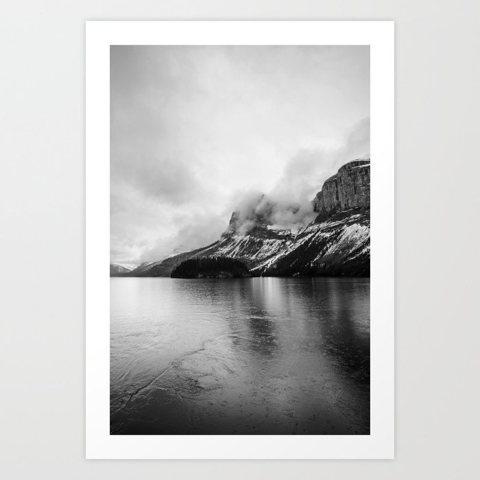 Smokey Mountains | Maligne Lake Photography | Alberta Landscape Art Print