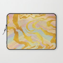 Gold Marble Watercolor Pattern Laptop Sleeve