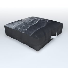 Aerial view of black sand beach in Iceland Outdoor Floor Cushion