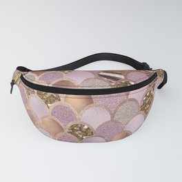 Magenta mermaid scales - turkish delight rose gold Fanny Pack