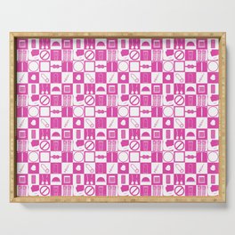 Contraception Pattern (Pink) Serving Tray