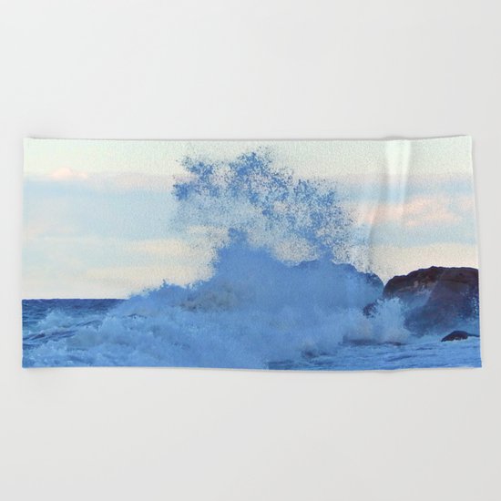 Exploding Surf Beach Towel