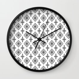 Dark Grey Native American Tribal Pattern Wall Clock