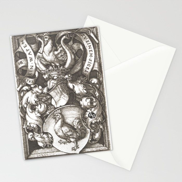Albrecht Durer Fantasy Drawing Horse Birds 2 Stationery Cards By Artwordsapparel