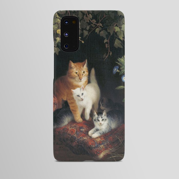 Cat with Kittens Android Case