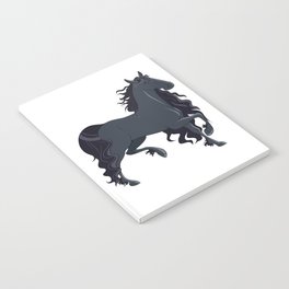 Black Friesian Horse Notebook