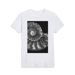 B&W Ammonite Kids T Shirt