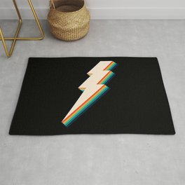 Vintage Lightning Bolt Area & Throw Rug