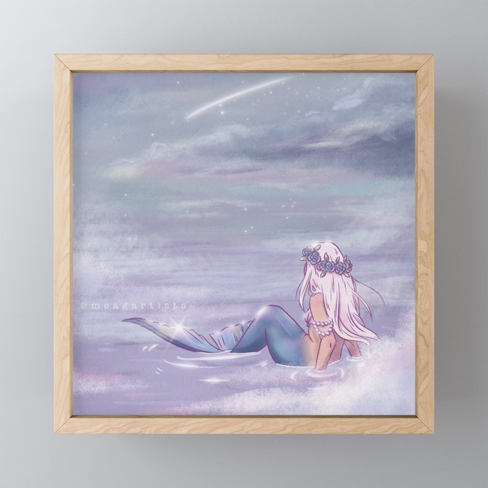 Lavender Swim Framed Mini Art Print