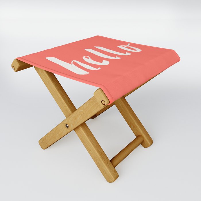 Hello x Coral Script Folding Stool