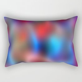 Jagged Pixels Creative Designs Red and Blue Gradient Blur Rectangular Pillow