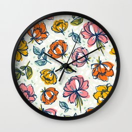 flowers Wall Clock