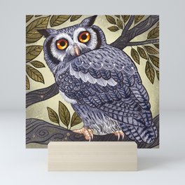 White Faced Owl Mini Art Print