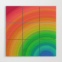 Bright Rainbow | Abstract gradient pattern Wood Wall Art