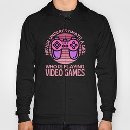 A Girl Playing Video Games Hoody
