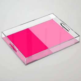 Pink Two Monochrome Tone Color Block Acrylic Tray