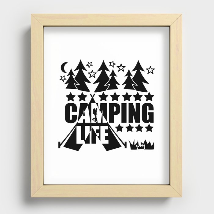 Camping Life Recessed Framed Print