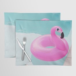 Giving You the Eye - Pink Flamingo Pool Floatie Placemat