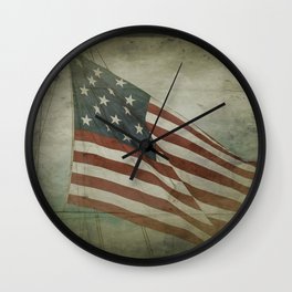 Fifteen Star Flag Wall Clock