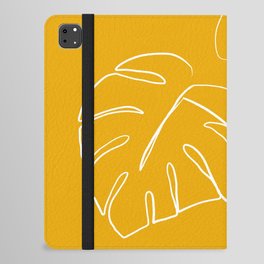 Monstera minimal - yellow iPad Folio Case