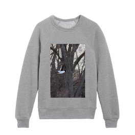 Goldeneye Duck in Flight Kids Crewneck