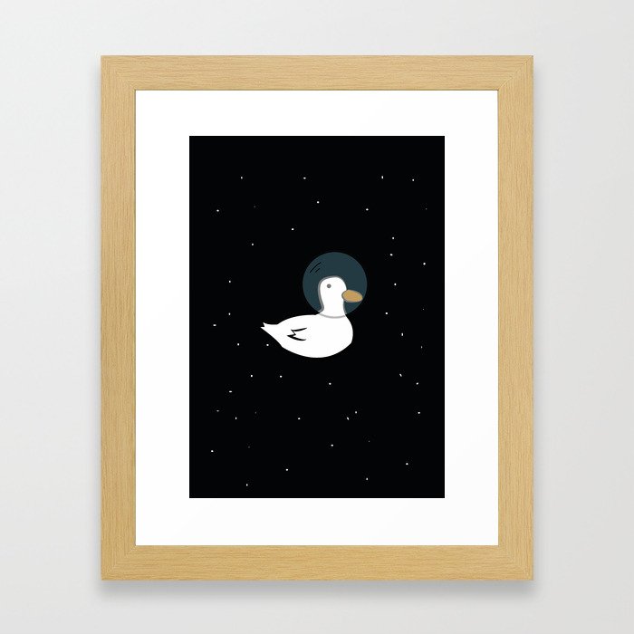 Space Duck Framed Art Print
