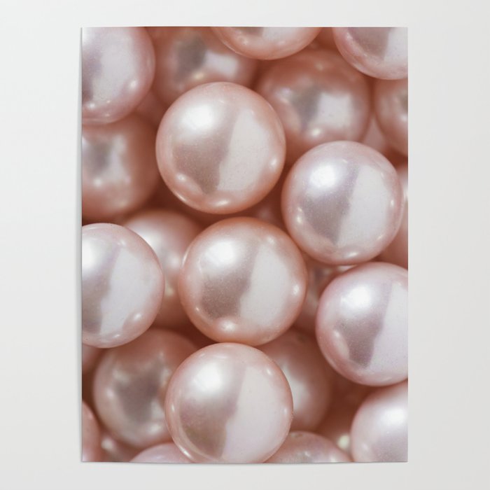 Blush Pink Pearls Poster