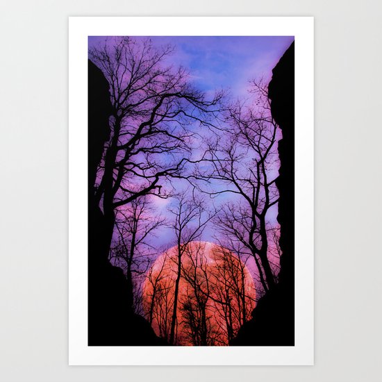 Moonrise Canyon Art Print
