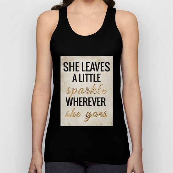 She Leaves a Little Sparkle Wherever She Goes Unisex Tank Top