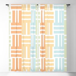 Grid on Pastels Blackout Curtain